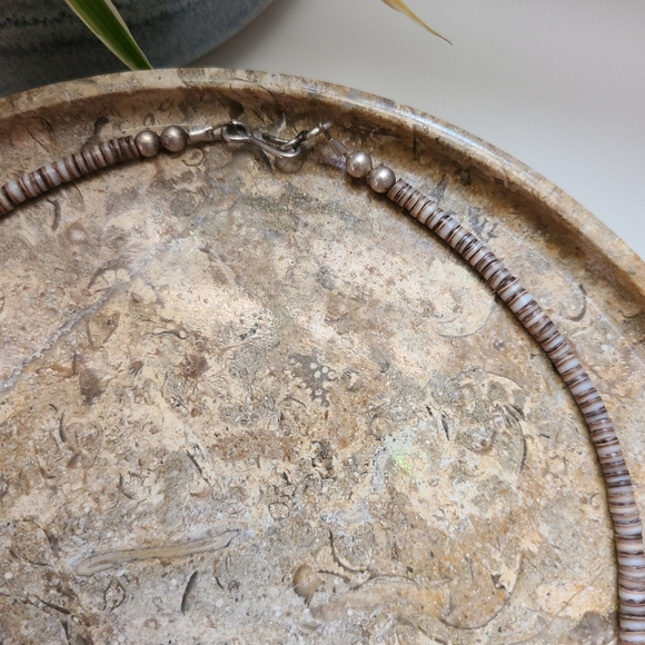 Turquoise Coral Heishi Puka Shell Navajo Native American Necklace - Picture 3 of 5